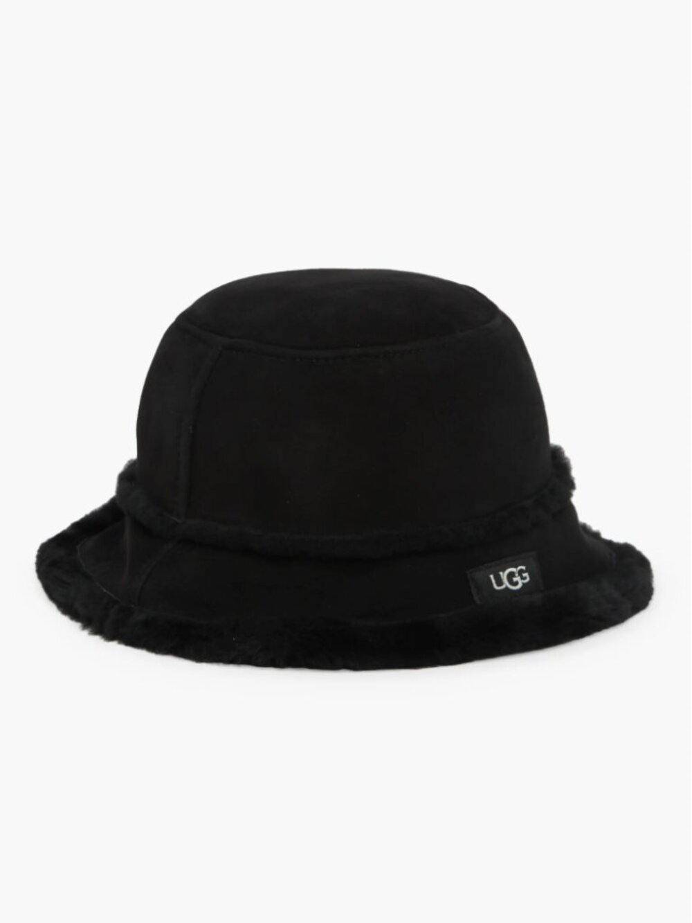 UGG Black Faux-Shearling Bucket Hat S/M